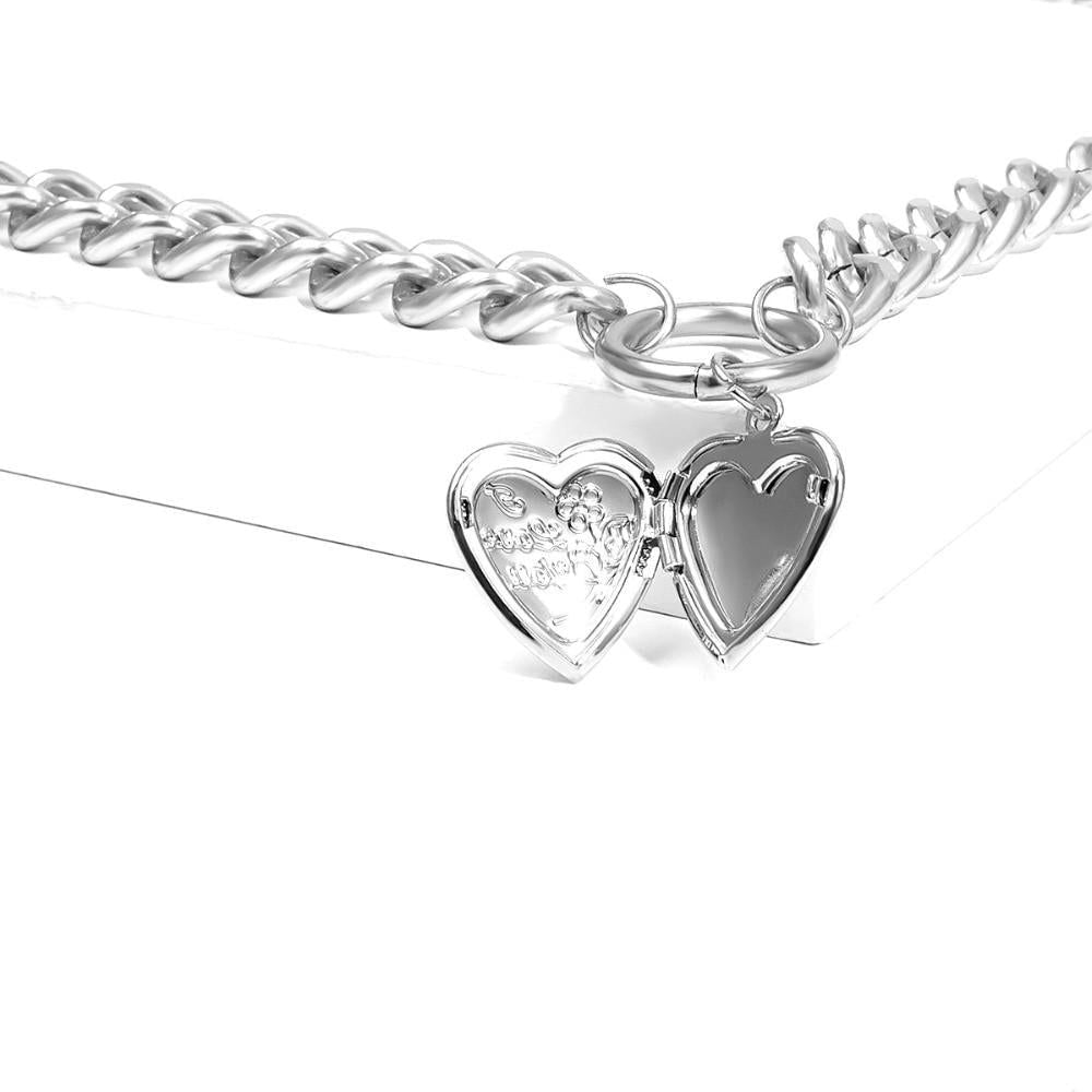 Multilayer Necklaces Charm Jewelry Punk Metal Heart Touchy Style