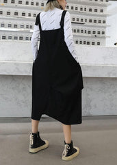 Natural black cotton quilting clothes Spaghetti Strap Cinched cotton robes Dress AT-FDL191120