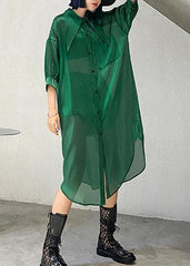 Natural half sleeve tulle Summer dresses plus size Fashion Ideas green Art Dresses AT-LTP200508