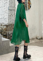 Natural half sleeve tulle Summer dresses plus size Fashion Ideas green Art Dresses AT-LTP200508