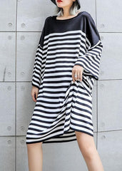 Natural patchwork Cotton quilting dresses Work striped Dress summer AT-SDM190717