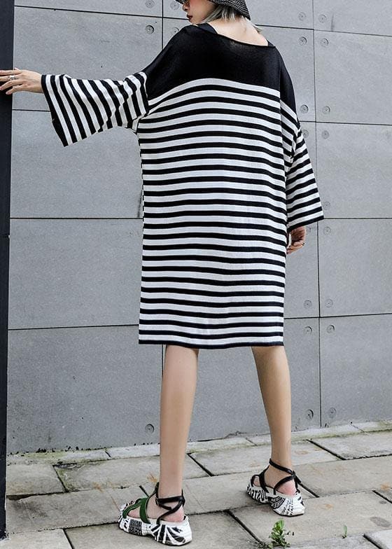 Natural patchwork Cotton quilting dresses Work striped Dress summer AT-SDM190717