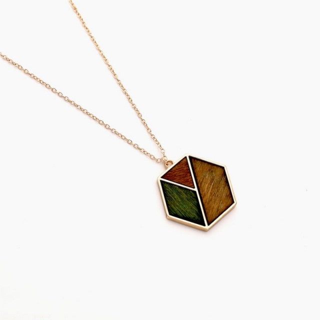 Necklaces Charm Jewelry Acrylic Wooden Geometric Fashion SMT260 Touchy Style