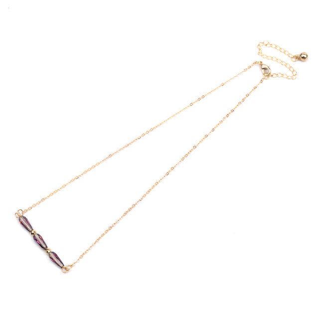 Necklaces Charm Jewelry BS0331 Geometric Crystal Adjustable Chain Touchy Style