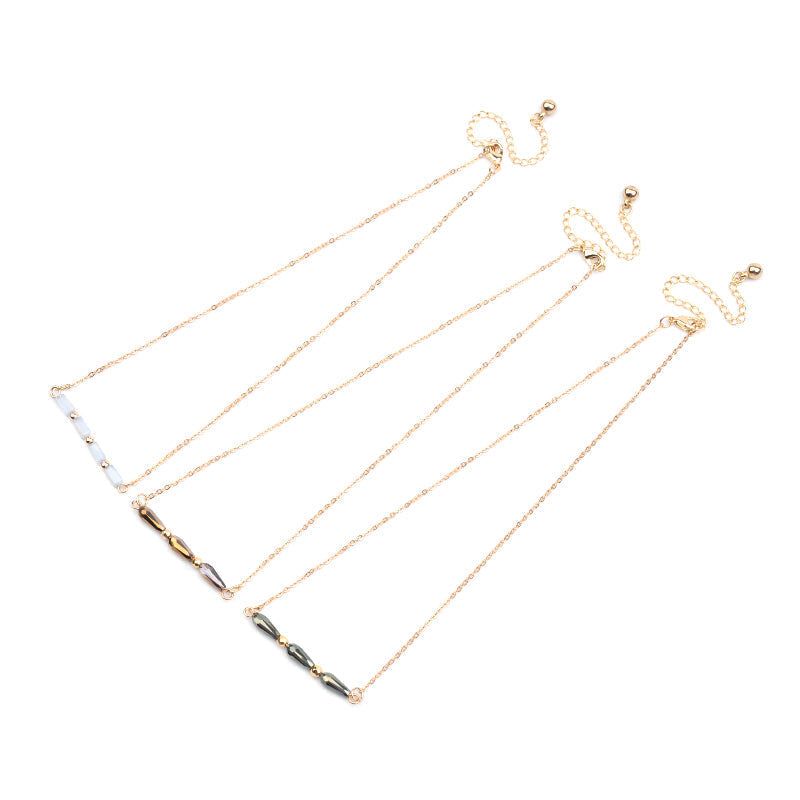 Necklaces Charm Jewelry BS0331 Geometric Crystal Adjustable Chain Touchy Style