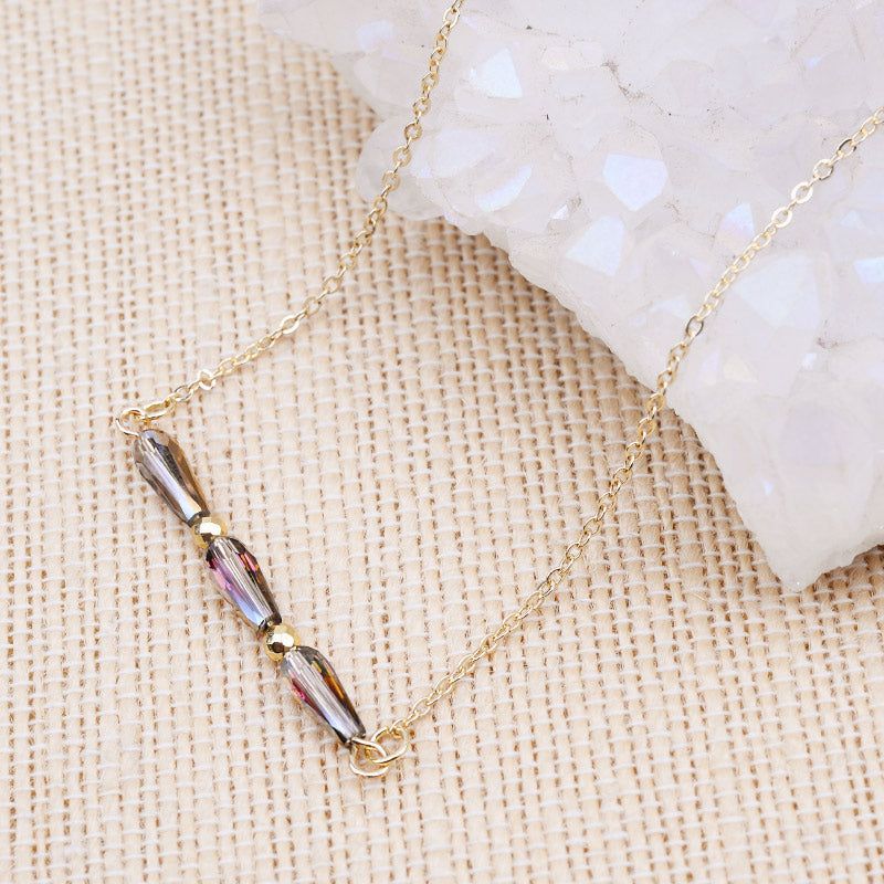 Necklaces Charm Jewelry BS0331 Geometric Crystal Adjustable Chain Touchy Style