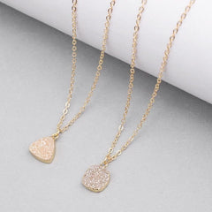 Necklaces Charm Jewelry Geometric Champagne Drusy Jewelry #NKS254 Touchy Style