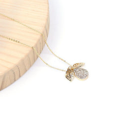 Necklaces Charm Jewelry NCJB04 Pear Leaf and Druzy Stone Touchy Style