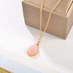 Necklaces Charm Jewelry Natural Stone Water Drop Pendant COS0454 Touchy Style