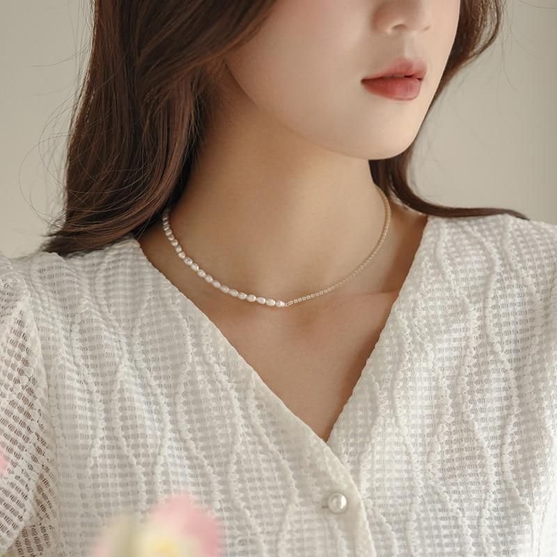 Necklaces Charm Jewelry Simple Rhinestone Pearl Korean Style Touchy Style