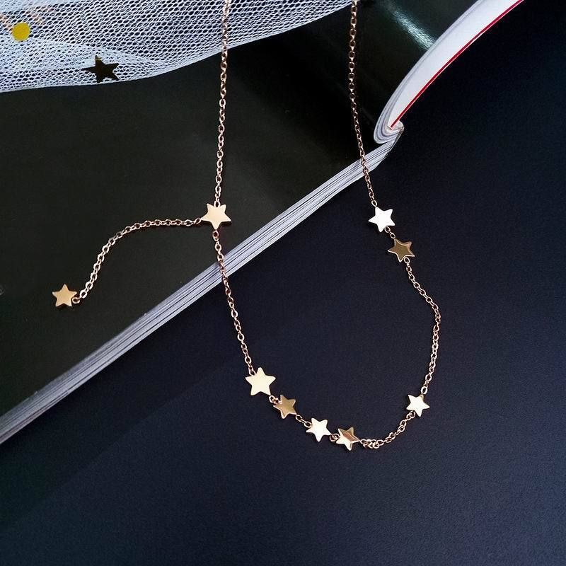 Necklaces Charm Jewelry Stainless Steel Stars Fashion #ET206 Touchy Style