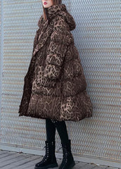 New Loose fitting snow jackets thick coats Leopard hooded Parkas AT-DJK191101