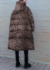 New Loose fitting snow jackets thick coats Leopard hooded Parkas AT-DJK191101