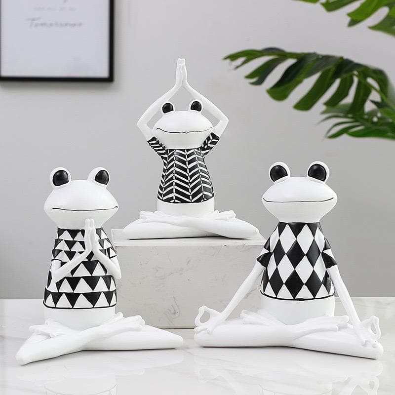 White Yoga/Meditation Frog Feajoy