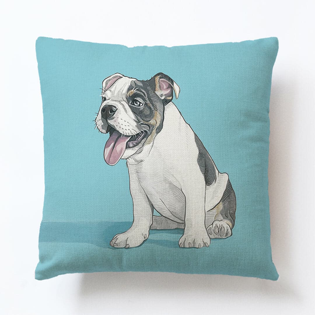 Cute Pug Art Pillow Cover dylinoshop