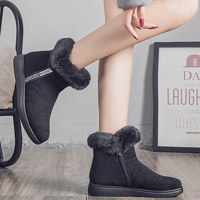 Platform Botas Women's Casual Shoes GCSZXC58 Ankle Boots Suede Plush Furry Touchy Style