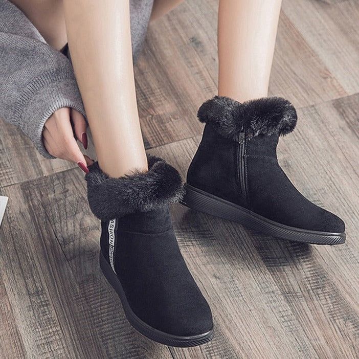 Platform Botas Women's Casual Shoes GCSZXC58 Ankle Boots Suede Plush Furry Touchy Style