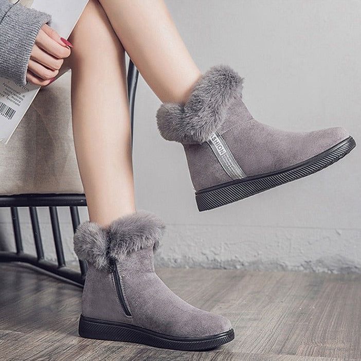 Platform Botas Women's Casual Shoes GCSZXC58 Ankle Boots Suede Plush Furry Touchy Style