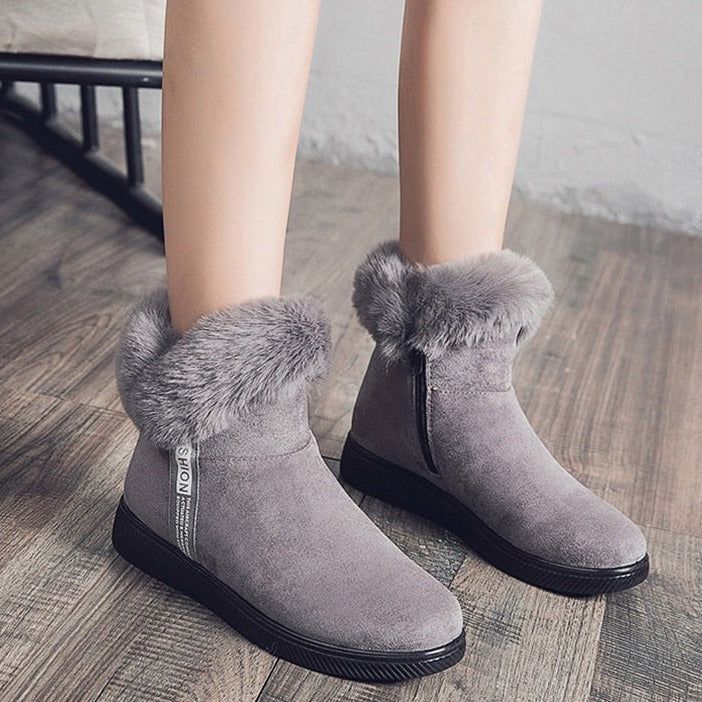 Platform Botas Women's Casual Shoes GCSZXC58 Ankle Boots Suede Plush Furry Touchy Style