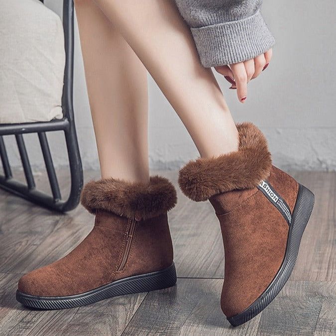 Platform Botas Women's Casual Shoes GCSZXC58 Ankle Boots Suede Plush Furry Touchy Style