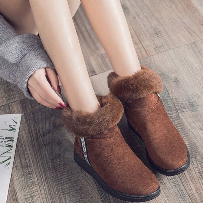 Platform Botas Women's Casual Shoes GCSZXC58 Ankle Boots Suede Plush Furry Touchy Style