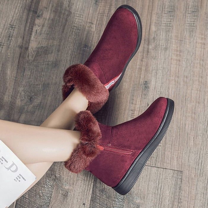 Platform Botas Women's Casual Shoes GCSZXC58 Ankle Boots Suede Plush Furry Touchy Style