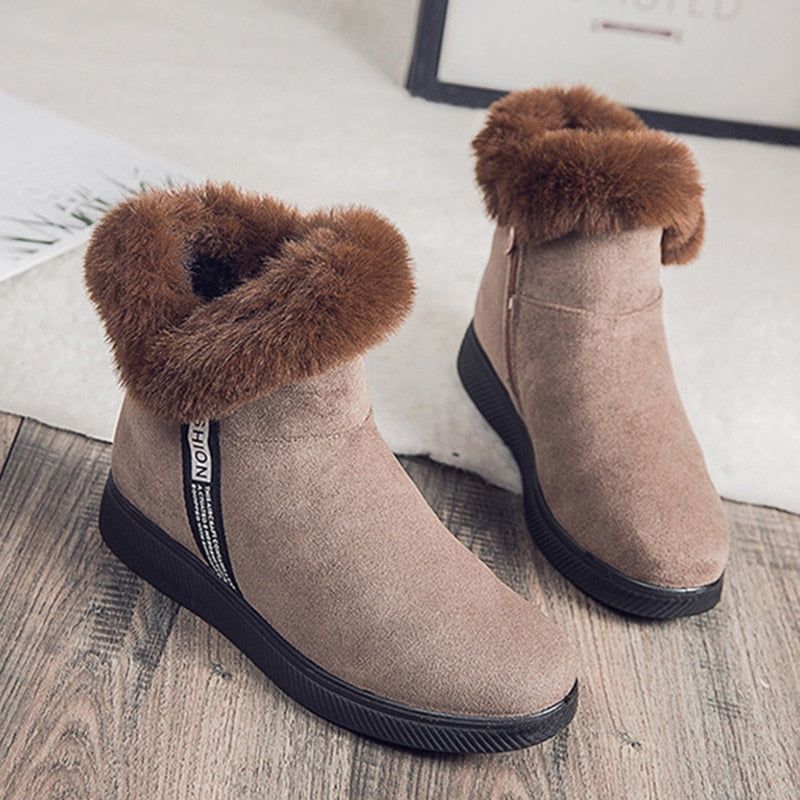 Platform Botas Women's Casual Shoes GCSZXC58 Ankle Boots Suede Plush Furry Touchy Style