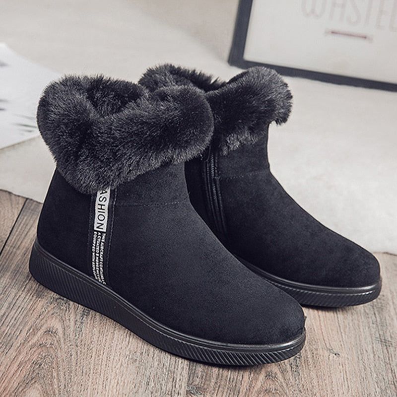 Platform Botas Women's Casual Shoes GCSZXC58 Ankle Boots Suede Plush Furry Touchy Style