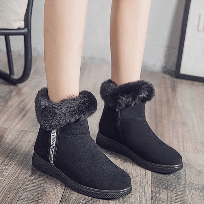 Platform Botas Women's Casual Shoes GCSZXC58 Ankle Boots Suede Plush Furry Touchy Style