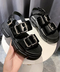 Platform White Hiking Sandals Buckle Strap Platform best sandals for walking LX210723