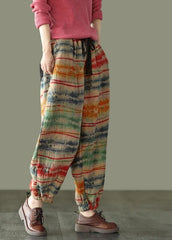 Beautiful Sunset Print Fall Linen Harem Pants-Limited Stock GK-LPTS210819