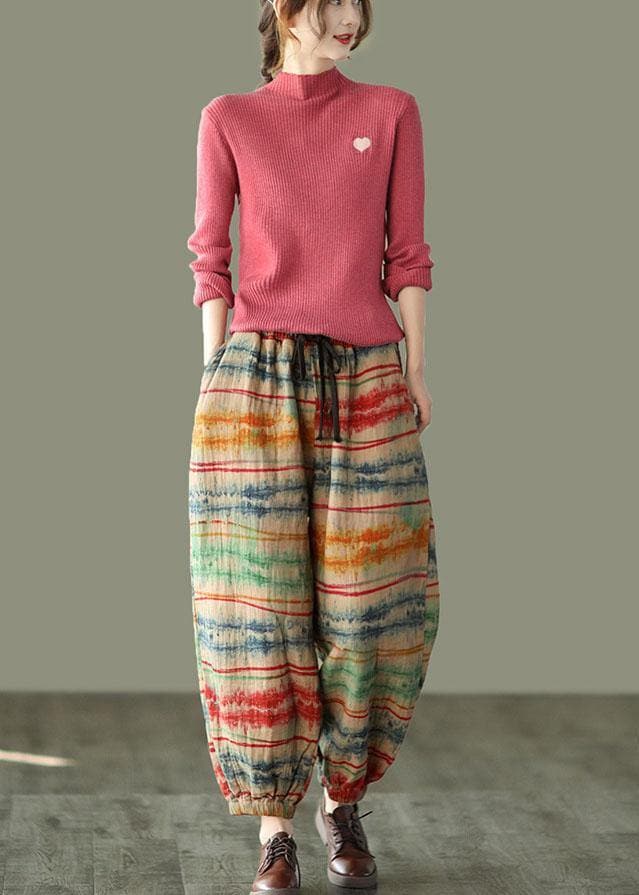 Beautiful Sunset Print Fall Linen Harem Pants-Limited Stock GK-LPTS210819