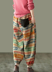 Beautiful Sunset Print Fall Linen Harem Pants-Limited Stock GK-LPTS210819