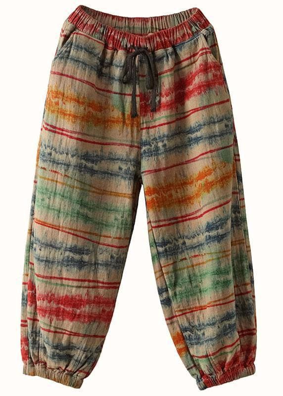 Beautiful Sunset Print Fall Linen Harem Pants-Limited Stock GK-LPTS210819