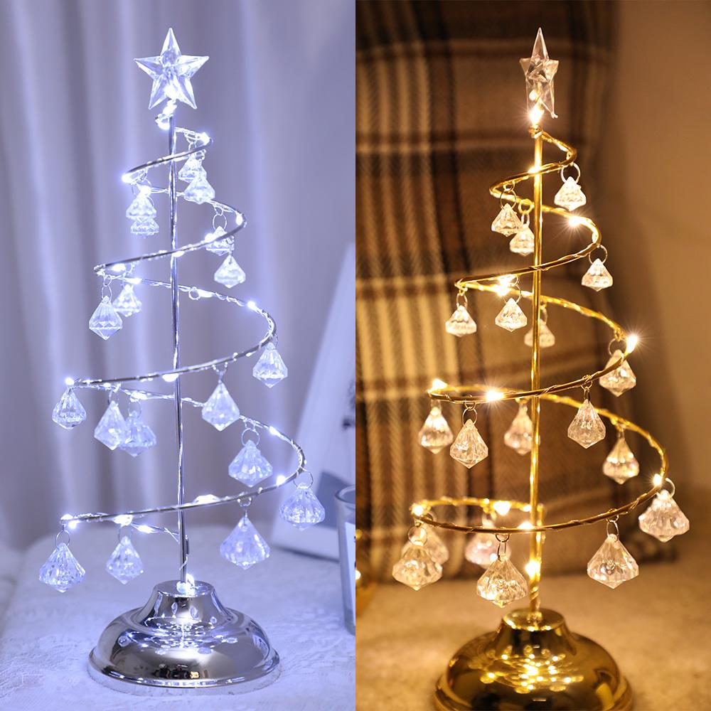 Christmas Tree Shaped Crystal Lamp dylinoshop