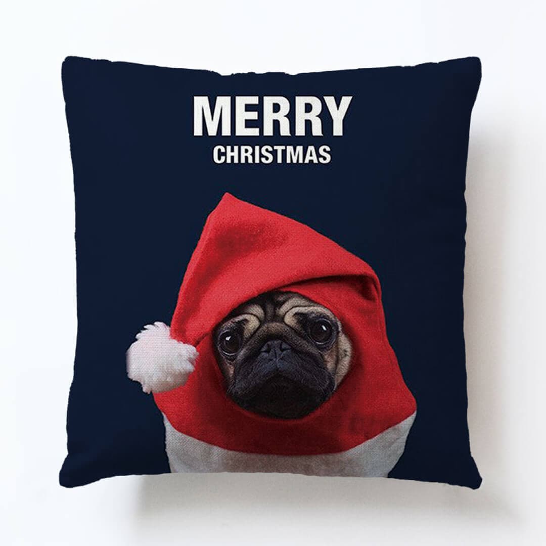 Cute Pug Art Pillow Cover dylinoshop