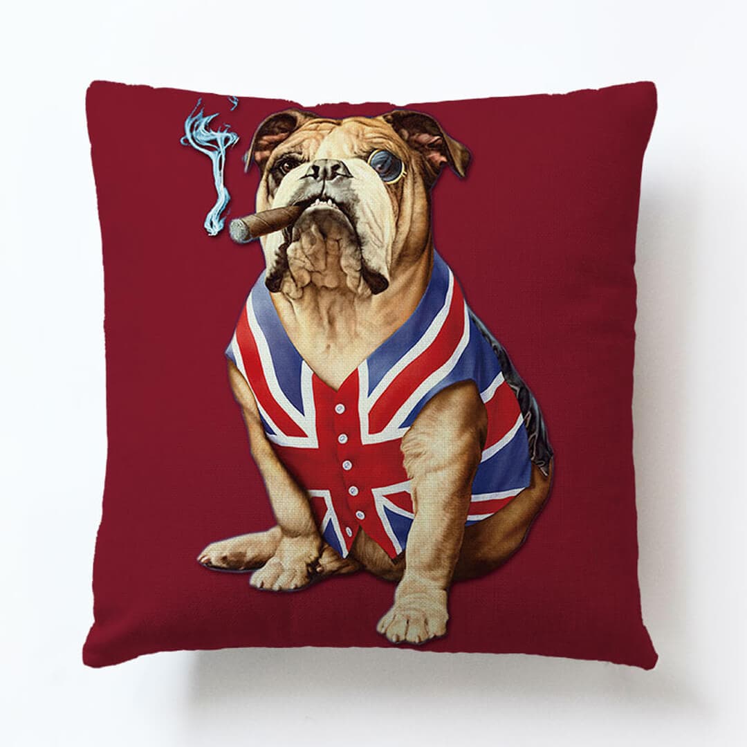 Cute Pug Art Pillow Cover dylinoshop