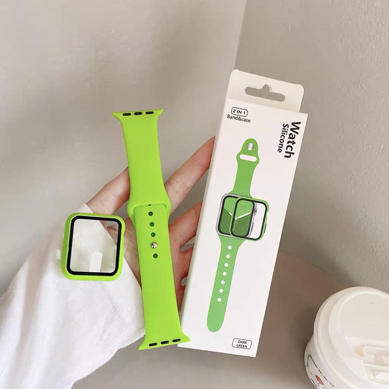 Case and Silicone Strap for Apple Watch dylinoshop