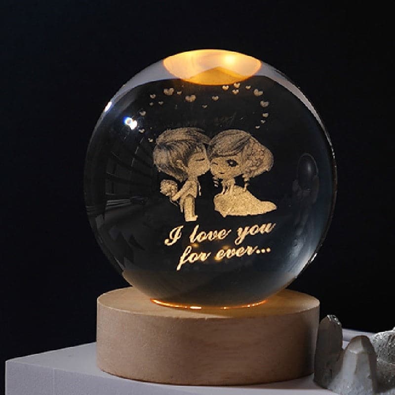 Luminous 3D Glowing Crystal Globe dylinoshop