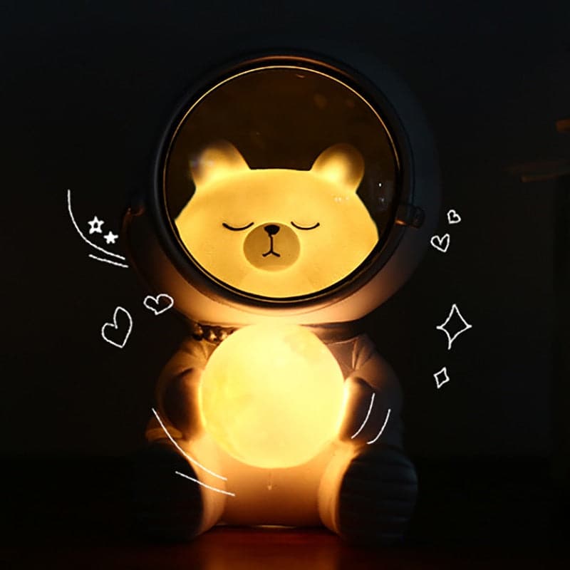 Creative Cute Galaxy Guardian Pet Astronaut Night Light Personality Bedroom Decoration Lights Star Light Kids Toys Birthday Gift dylinoshop