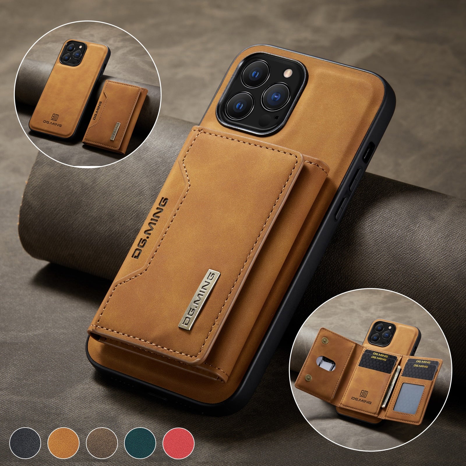 2 In 1 Detachable Magnetic Leather Case for iPhone dylinoshop