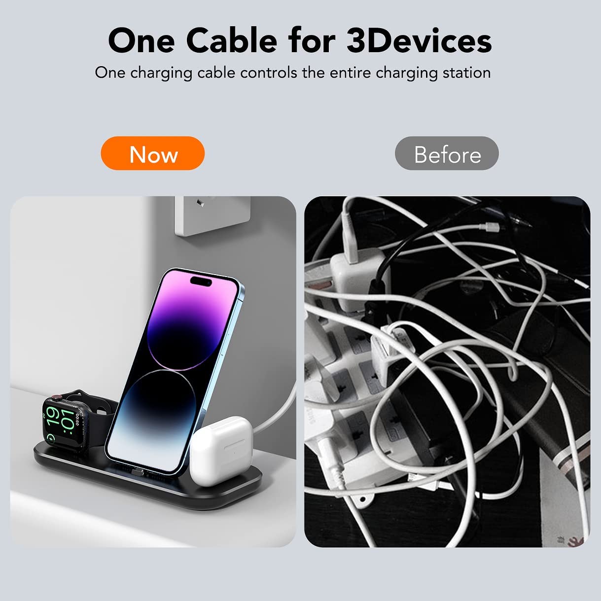 3 in 1 Wireless Charger Station for iPhone dylinoshop