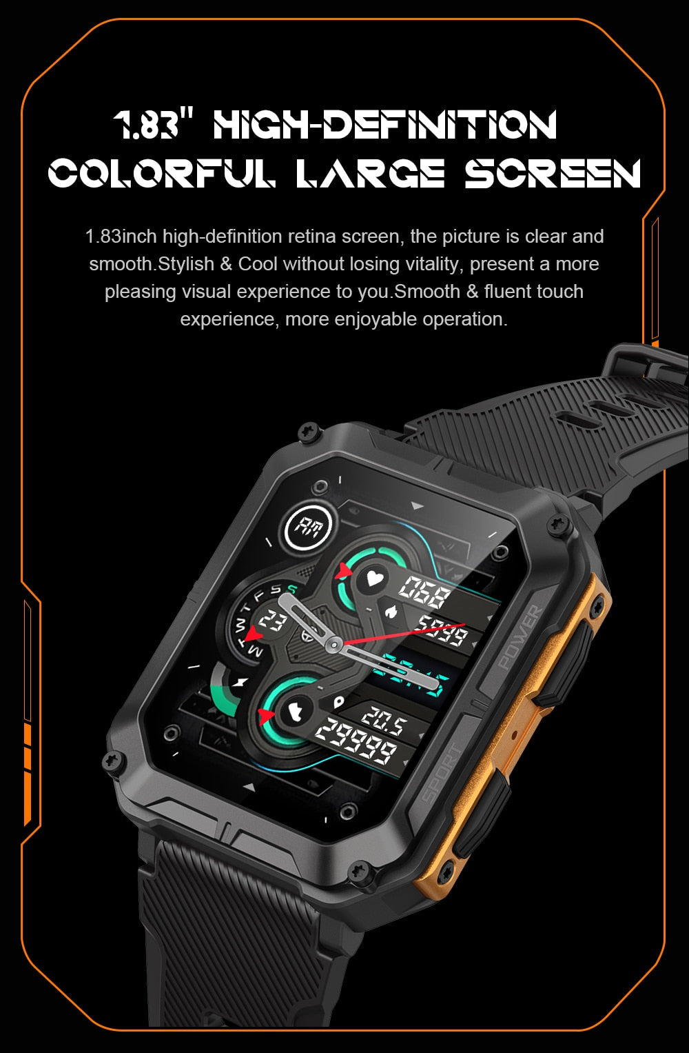 C20Pro Smart Watch IP68 Waterproof dylinoshop