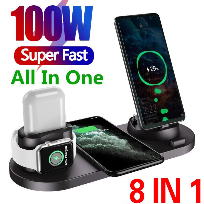 8 in 1 Wireless Charger for iPhone, Airpods and Apple Watch dylinoshop