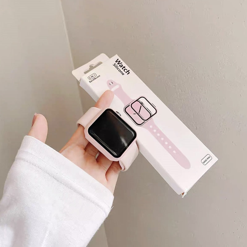 Case and Silicone Strap for Apple Watch dylinoshop