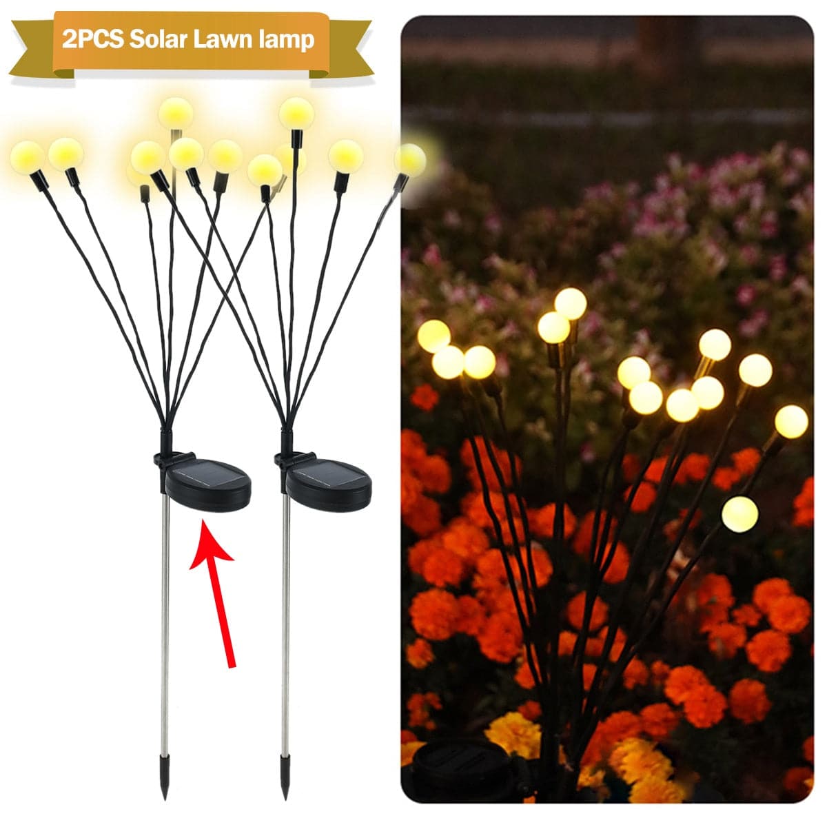 Starburst Swaying Solar Garden Lights-2PCS dylinoshop