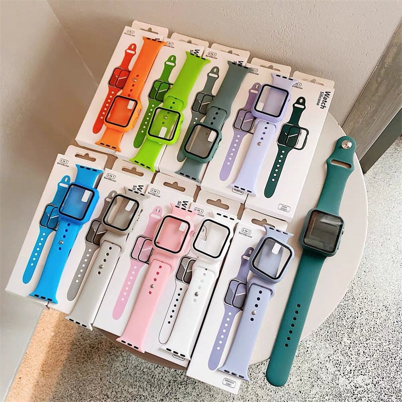 Case and Silicone Strap for Apple Watch dylinoshop