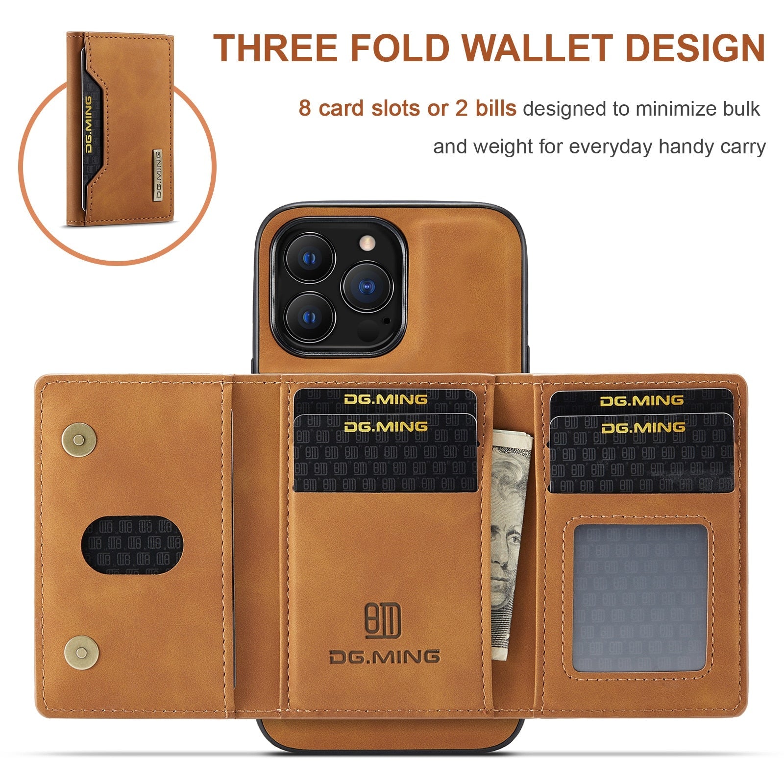 2 In 1 Detachable Magnetic Leather Case for iPhone dylinoshop