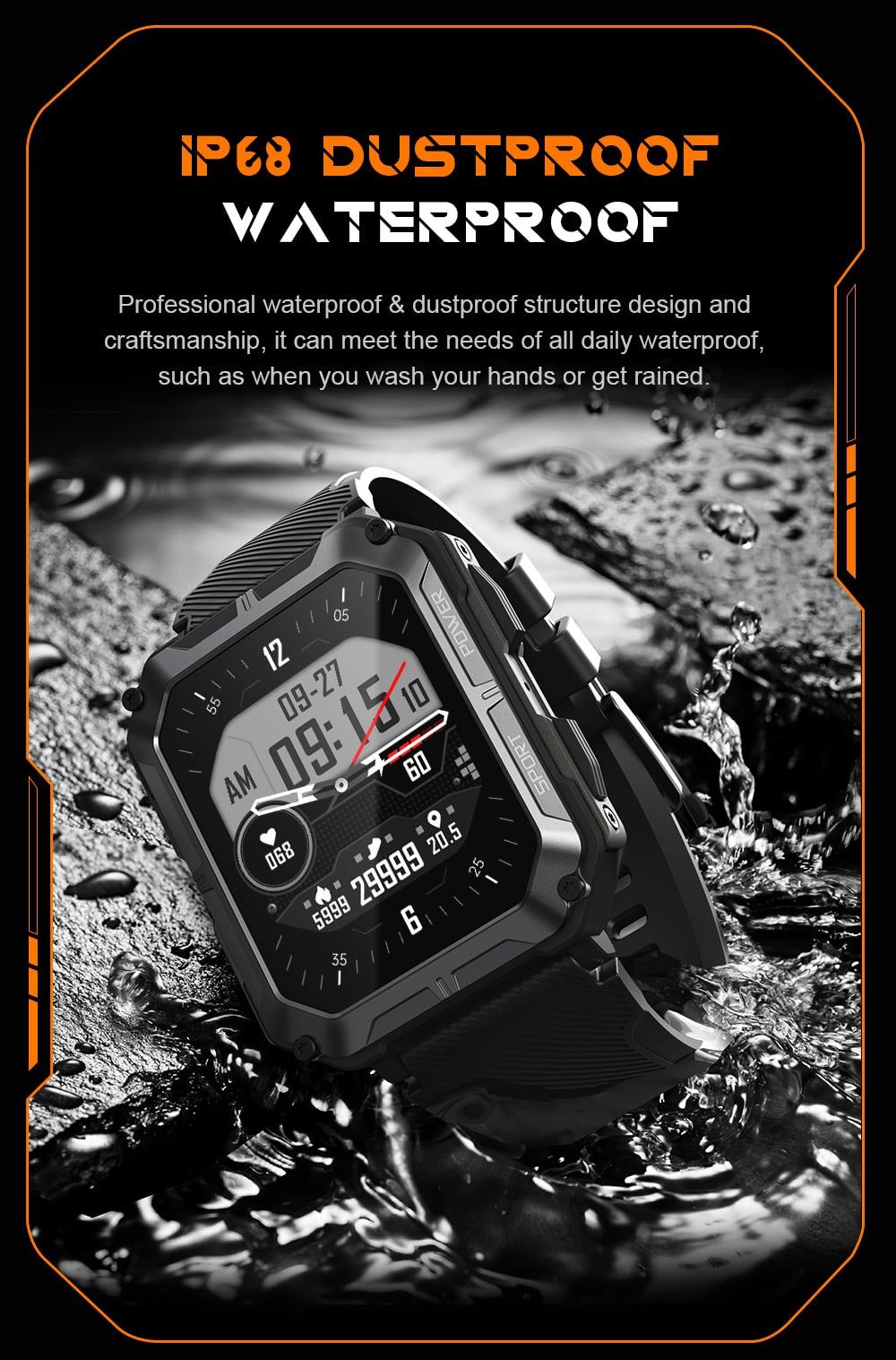 C20Pro Smart Watch IP68 Waterproof dylinoshop