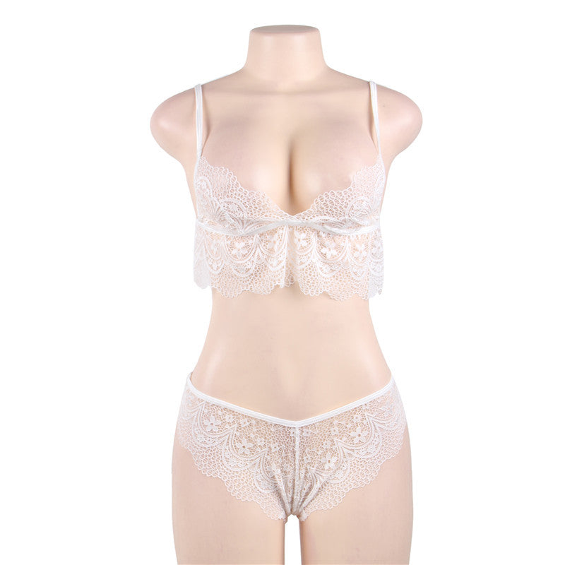 Three-Point Transparent Plus Size Women's Lingerie dylinoshop